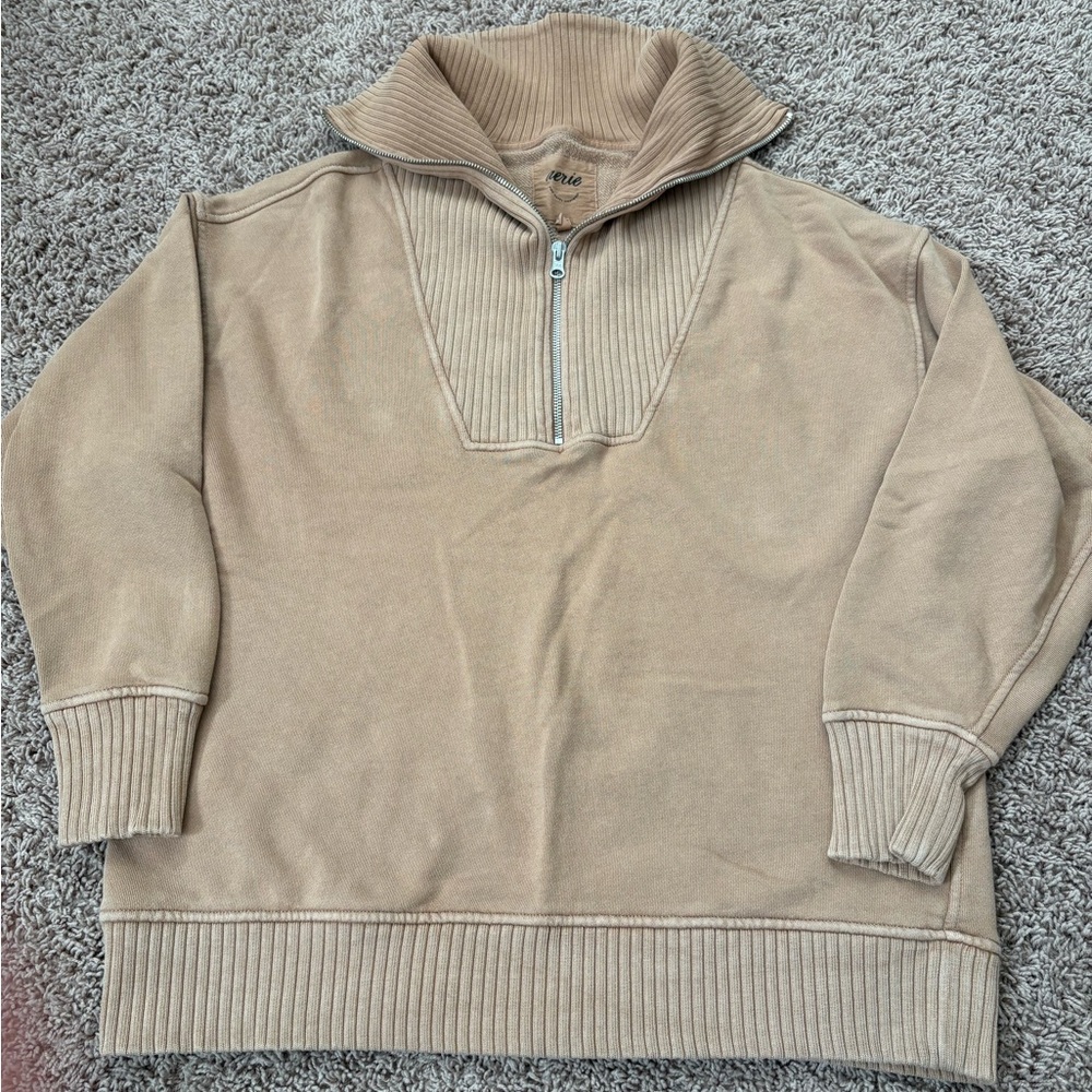 Aerie half zip tunic sweater size small oversized
